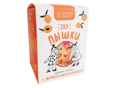 Печенье ГЛУ-ПЫШКИ с абрикосовой начинкой
